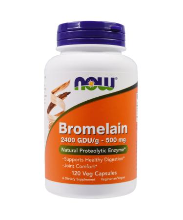 Now Foods Bromelain 2400Gdu/500mg, 120 Vcaps (Pack of 2)