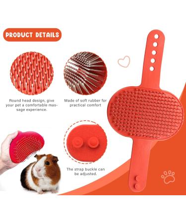 Crafterlife Rabbit Fur Care Set - Pet Grooming Brush Nail-Knobs Massage Glove & Flea Comb for Rabbits Puppies Kittens & Small Animals (Red & Pink) - Buy Online on GoSupps.com