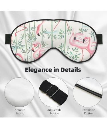 Floral Flamingo Eye Mask - Soft Sleep Eye Cover for Travel & Nap | Unisex Black Design - Buy Online on GoSupps.com