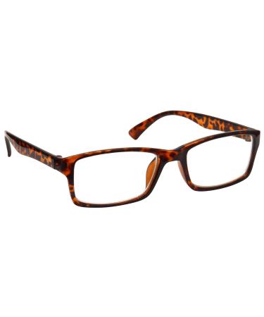 The Reading Glasses Company Brown Tortoiseshell Readers Designer Style Mens Womens R92-2 +3.50 +3.50 Magnification Brown Tortoiseshell