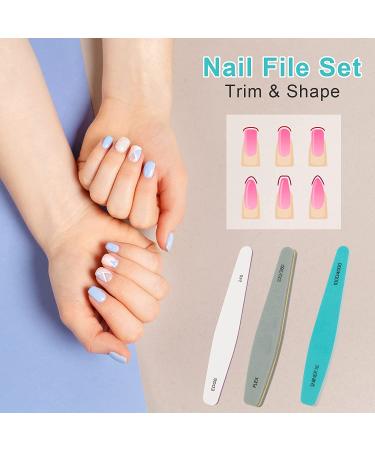 Ahier Nail Files & Buffers Set - 6pcs Washable Emery Boards for Gel Polish Removal - Buy Online on GoSupps.com