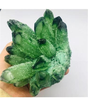 Natural Crystal Rough 500-600g Natural Crystal Green Beautiful Flame Halo Quartz Crystal Cluster Specimen (Size : 200-300g) - Buy Online on GoSupps.com