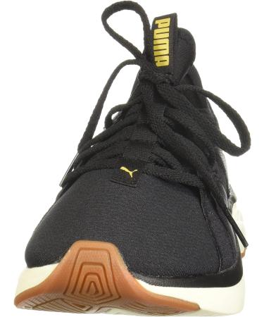 PUMA Women's Softride Sophia Running Shoe 8 - Eco Black/Gold/Marshmallow - Buy Online on GoSupps.com