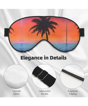 Tropical Sunset Print Unisex Eye Mask - Soft Light-Blocking Comfortable Sleep Mask for International Shipping - Buy Online on GoSupps.com