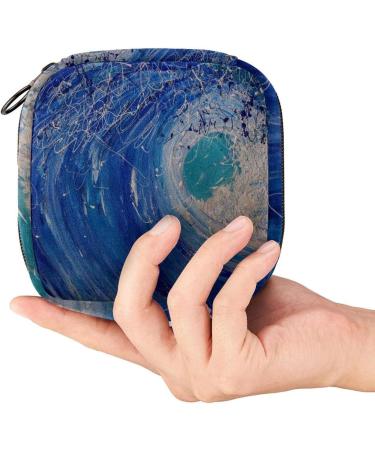 Menstrual Pad Bag with Zipper - Stylish Tampons Collection Pouch for Women & Girls - Hawaii Wave Design - Buy Online on GoSupps.com
