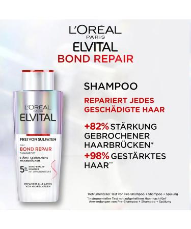 L'Or al Paris Elvital Hair Repair Routine - Shampoo Rinse & Pre-Shampoo Bond-Repair Complex 550ml - Strengthen Hair Reduce Breakage & Enhance Shine - Buy Online on GoSupps.com