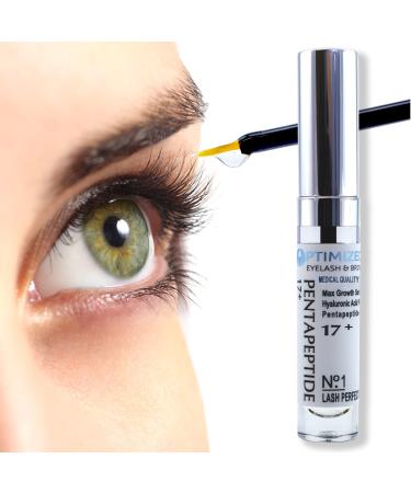 Dermatologist Approved Eyelash & Eyebrow Growth Serum with Pentapeptide 17 & Hyaluronic Acid for Fuller, Darker, Longer Lashes & Brows in 60 Days - 0.14 Fl Oz - Buy Online on GoSupps.com