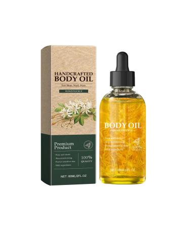 ARANYA Handcrafted Body Oil with Honeysuckle Extract Castor Seed Oil Jojoba Seed Oil Skin Moisturizing 60ml/2fl oz