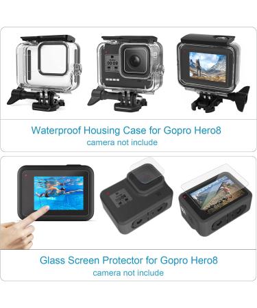 BMUUPY GoPro Hero 8 Black Accessories Kit - Waterproof Housing Case, Filter, Lens Screen, Chest Strap, Bike & Car Mount Set - Buy Online on GoSupps.com