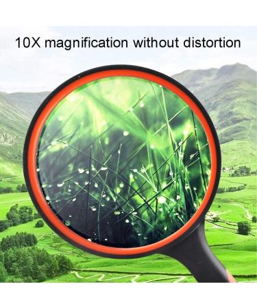 10X Handheld Reading Magnifier100MM 4INCHES Real Glass Magnifying Lens for Book Newspaper Reading Insect and Hobby Observation Classroom Science (Green) Full of Stars - Buy Online on GoSupps.com
