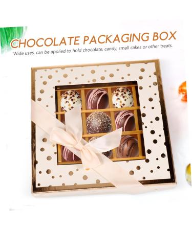 Anneome Box S for Wedding Day Truffles Accessory Clear Valentine' Truffle Chocolate Favor Square - Buy Online on GoSupps.com
