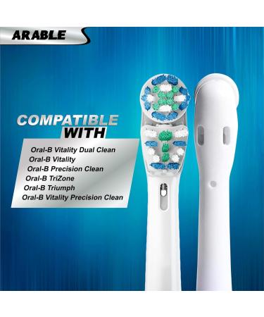 Arable 4 Pcs Toothbrush Heads For Oral B Electric Toothbrushes Dual Clean Oral B Toothbrush Heads Compatible With Oral B Replacement Heads Sensitive and Precision Clean Pro 1000 3000 5000 Smart and Genius Series - Buy Online on GoSupps.com