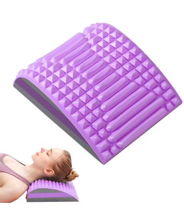 Vnklomes back extensor and neck extension 2 in 1 lumbar vertebrae Support Eva for Lower Back Pain Neck and Back Stretcher Lumbar Cushion Orthopedic neck and back extensor (violet)