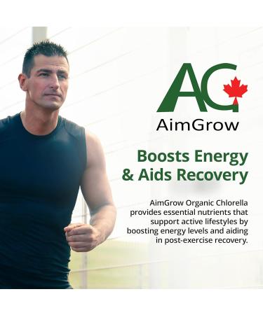 AimGrow Organic Chlorella Chlorella Tablets with Broken Cell Wall Canada Organic 500mg 300 Counts - Buy Online on GoSupps.com