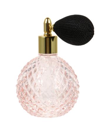 100ml Vintage Glass Perfume Bottle Perfume Spray Refillable Spray Bottle Dispenser with for Home Perfume Travel (Caps in Random Colours)