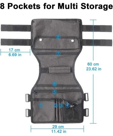 Wheelchair Armrest Side Storage Bag Portable Pocket Suitable for Most Walking Wheels and Mobile Equipment Accessories Side Walker Bag Frame Bag Pouch with Seniors Disabled Rollator - Buy Online on GoSupps.com