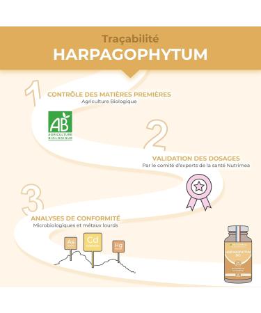 HARPAGOPHYTUM - Joint and Cartilage Strengthening - Relieves Joint Pain Protects the Liver and Facilitates Digestion - 1200 mg - 90 Vegan Capsules - Nutrimea - Made in France - Buy Online on GoSupps.com