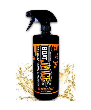 Boat Juice - Interior Cleaner with SiO2 Ceramic UV Protectant - Works Great on Upholstery, Vinyl, Plastic, Foam Flooring and Carpets - 32oz Sprayer Bottle