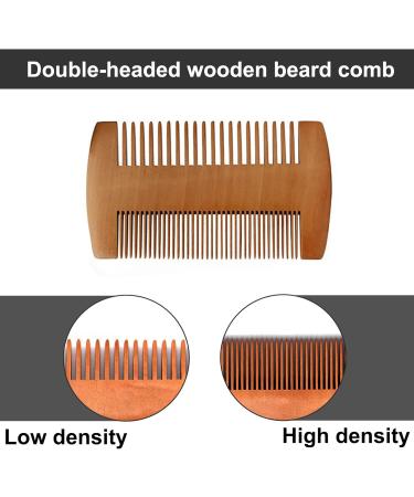 Men's Beard Brush Comb Set - 100% Boar Bristle, Wooden Portable Kit for Hair & Beard Grooming - Buy Online on GoSupps.com