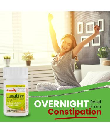 Timely Bisacodyl 5mg - 100 Tablets | Gentle Laxative for Constipation Relief | Compare to Dulcolax | Fast International Shipping - Buy Online on GoSupps.com