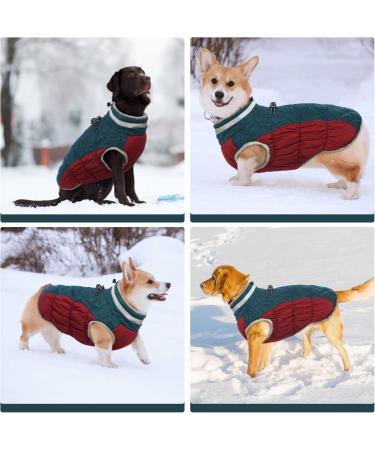 Kuoser Windproof Dog Coat - Reflective Winter Jacket for Small & Large Dogs - Warm & Zippered XL - Blue - Buy Online on GoSupps.com