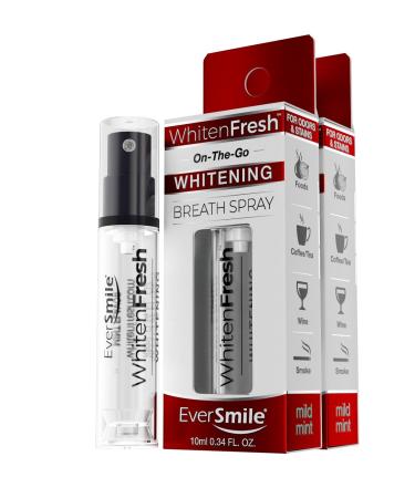 EverSmile WhitenFresh On-The-Go Teeth Whitening & Breath Freshening Spray - 2 Pack 0.34 Fl Oz (Pack of 2)