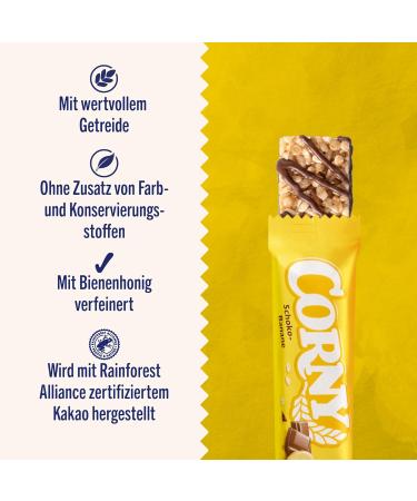 Buy Corny Classic Chocolate Banana Cereal Bars - Delicious Chocolate & Banana Flavor 60x25g - International Shipping Available - Buy Online on GoSupps.com