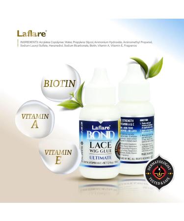 Laflare Lace Bond Wig Glue 1.2oz | Biotin & Vitamins A & E | Non-Toxic Water & Oil-Resistant Natural-Looking Adhesive for Wigs & Hairpieces - Buy Internationally - Buy Online on GoSupps.com