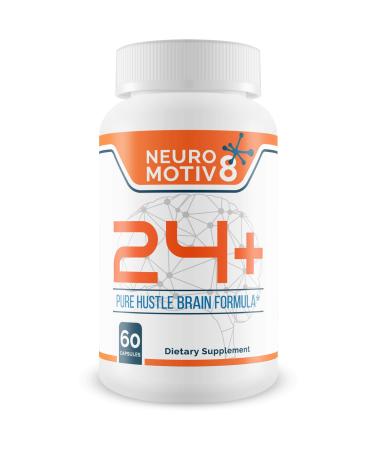 Neuro 24 + Brain Enhancement Formula - Brain Booster - Motiv8 Your Mind with This Pure Hustle Brain Formula Designed to Uplift Your Focus and Support Improved Brain Performance