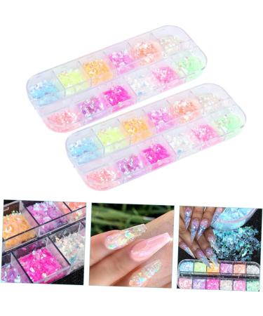 FRCOLOR 8 Boxes Butterfly Nail Art Sequins Nail Decoration Nail Diamonds Face Brush Cleaning Iridescent Nail Glitter Sequins Nail Accessories Decorate Manicure - Buy Online on GoSupps.com