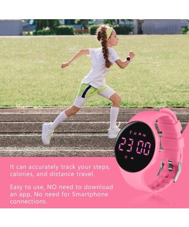 Flintronic Pedometer Clock - Digital Fitness Watch for Kids | No Bluetooth Pink Running Tracker - Buy Online on GoSupps.com