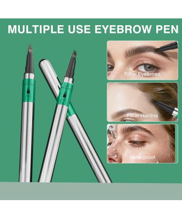 QIC Eyebrow Pencil Waterproof Precision Eyebrow Pencil Ultra Fine Point for Natural 3D Eyebrows Long Lasting Easy to Use CrueltyFree 02 Brown - Buy Online on GoSupps.com