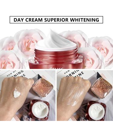 Whitening Face Cream - Dark Spot Corrector with Vitamin C & Sodium Hyaluronate | Brightening Day & Night Cream for Freckles & Sun Spots - Buy Online on GoSupps.com
