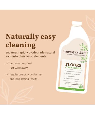 Naturally It's Clean Enzyme Floor Cleaner | Safe for Pets & Kids | Hardwood, Tile & Stain-Free Floors | Plant-Based Formula | 24oz Concentrate - Buy Online on GoSupps.com