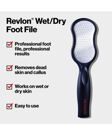 Revlon Callus Remover Foot File for Wet/Dry Skin - Gently Removes Callus & Dead Skin - Easy to Use | 1 Pack - Buy Online on GoSupps.com