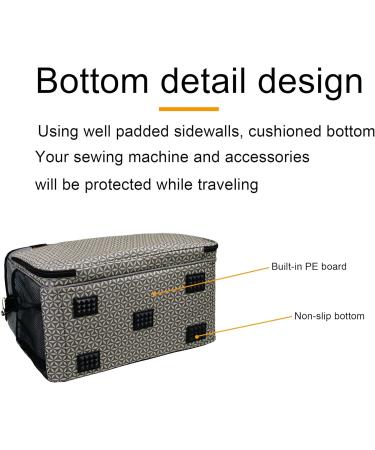 Kungfuking Universal Sewing Machine Carrying Case - Travel Tote Bag for Singer, Brother, Janome & More - Sewing Storage Case with Multiple Pockets - Buy Online on GoSupps.com