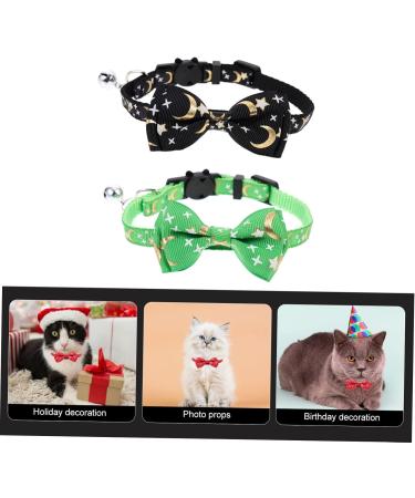 POPETPOP 4 Pcs Pet Cat Pet Collars for Puppies Cat Bow Tie Cat with Bell Summer Trumpet 30X4X1CMx2pcs As Shownx2pcs - Buy Online on GoSupps.com