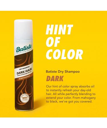 Batiste Dry Shampoo for Dark Hair 6.35 OZ - Absorbs Oil, Adds Texture & Body - Waterless Shampoo - Pack of 1 - Buy Online on GoSupps.com