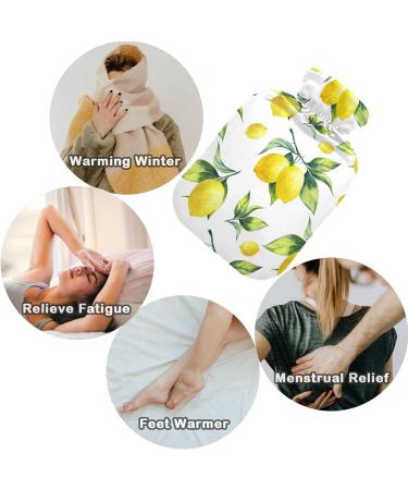 NAANLE Watercolor Heat Bottle with Cover - 2L Transparent Hot Water Bottle for Pain Relief & Warm Therapy | Large Bed & Hand Feet Warmer - Buy Online on GoSupps.com