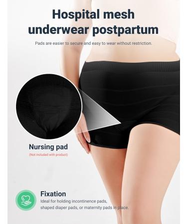 Carer Maternity Knickers 4 Pcs - Disposable Postpartum Underwear for Maternity/C-Section Recovery - Stretchable & Breathable - Black - Buy Online on GoSupps.com