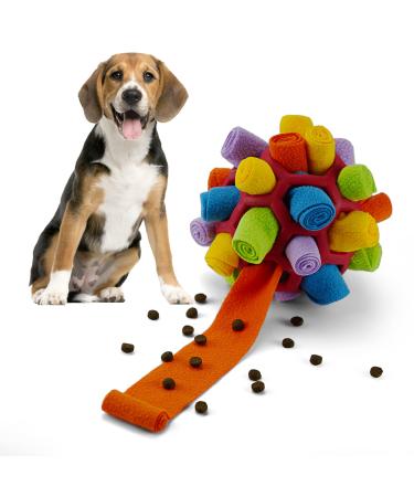 Larimu sniffing ball for dogs sniffing car sniffing toys interactive dog toys portable pets snuffle ball toy for small medium -sized dogs pet (red and rainbow) - Buy Online on GoSupps.com