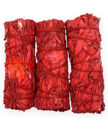 Dragon's Blood Sage Smudging Kit - Pack of 3 Hand-Tied Bundles for Home Cleansing and Meditation - Buy Online on GoSupps.com