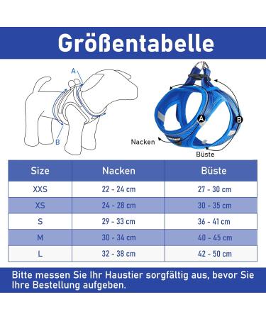Uvtqssp Dog Harness for Small Dogs - Padded Puppy Harness with Leash in Dark Blue (XXS) - Comfortable & Stylish Dog Gear - Buy Online on GoSupps.com
