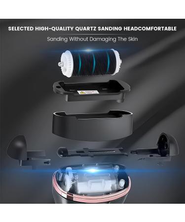 Hoquare Electric Foot File 16 in 1 Hard Skin Remover for Feet Waterproof Foot Scrub Callus Remover with 3 Replacement Rollers LCD Display Rechargeable Professional Pedicure Set Scrubber Care Kit - Buy Online on GoSupps.com