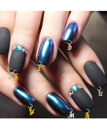 305 Pcs Dangle Nail Piercing Charms ABC Letter Set - Alphabet Initial Pendant Nail Jewelry Rings with Nail Piercing Tool in Silver & Gold - Buy Online on GoSupps.com