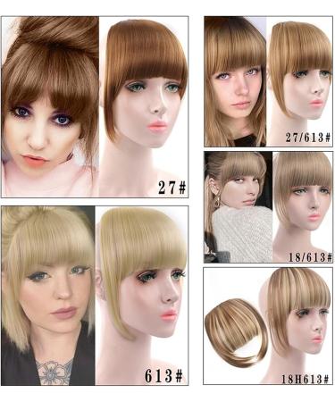 Bangs Hair Clip Straight Synthetic Blunt Bangs Clip in Bangs Hair Extensions Synthetic Neat Flat Bang with Temples Thick Front Face Fringe Bangs Hairpieces for Women Bangs Clip in Hair (Color : 1B 6inches 1B - Buy Online on GoSupps.com