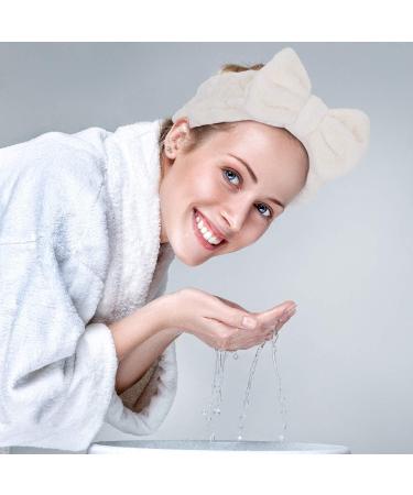 WILLBOND 6 Pack Microfiber Bowtie Headbands for Women - Adjustable Hair Band for Spa, Yoga, Sports, and Shower - Pink Blue White Grey Camel Cyan - Buy Online on GoSupps.com