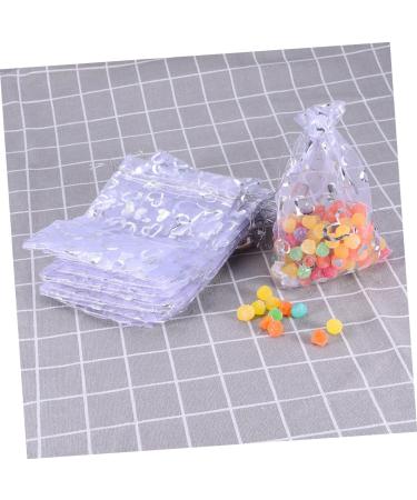 Anneome 100pcs Wedding Candy Pouch Mini Party Bags Packing Bag Bride Christmas Chocolate Candies 7X9cm Silver - Buy Online on GoSupps.com