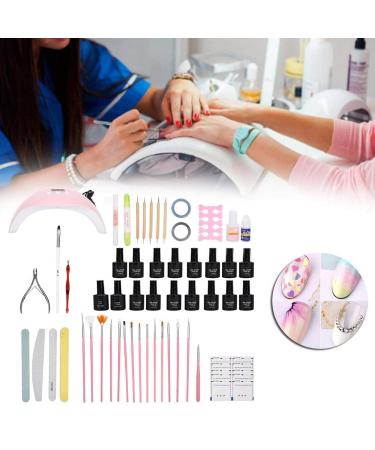 Premium Gel Nail Polish Kit Complete Set with Nail Dryer Lamp Nail Art Tools & Manicure Essentials for Starters - Buy Online on GoSupps.com