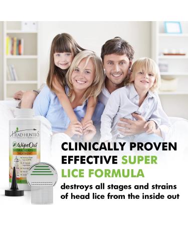 Head Hunters Pro Kit - Wipeout Extra Strength Family Lice Treatment Shampoo & Comb - Kills Lice, Super Lice, and Nits - Non-Toxic 12oz - Buy Online on GoSupps.com